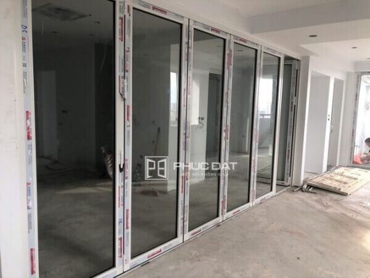 Công trình lắp đặt & báo giá cửa nhôm kính xếp trượt giá tốt tại Hà Nội.