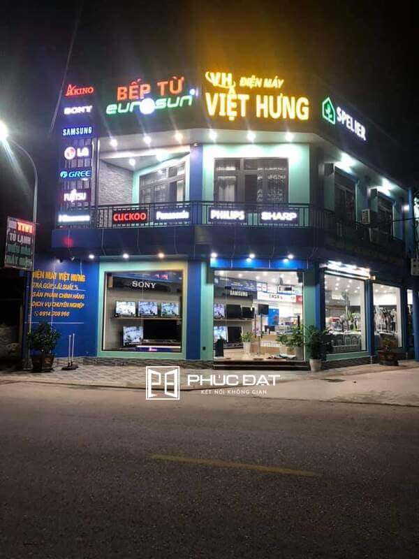 Công trình nhôm kính Siêu thị điện máy Việt Hưng tại Hải Hậu, Nam Định 2 cong trinh nhom kinh sieu thi dien may tai hai hau nam dinh 2
