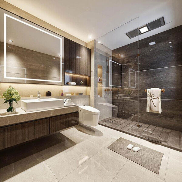 Mẫu nhà tắm đẹp đơn giản và sang trọng cho nhà biệt thự.