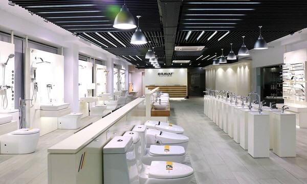 Thiết kế showroom nội thất nhà vệ sinh, nhà tắm đẹp.