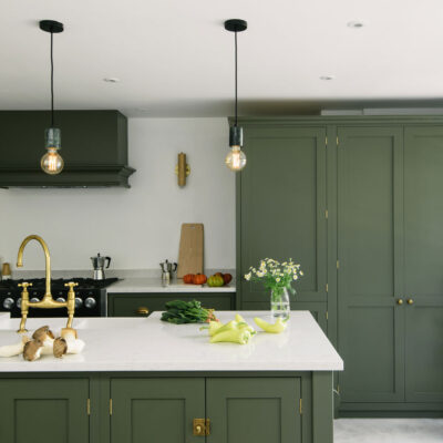 Màu sơn xanh lá cây cho nhà bếp