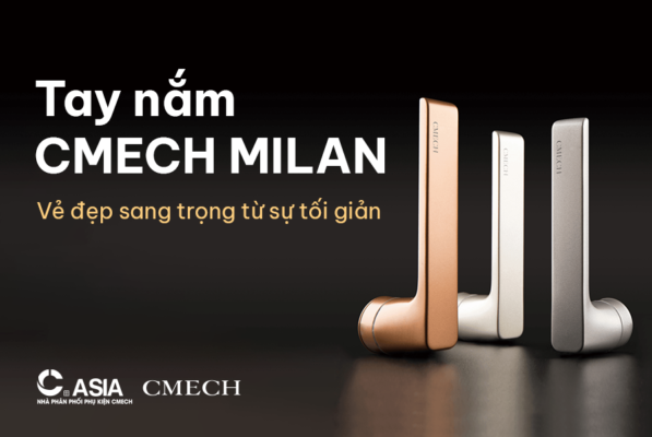 Hình ảnh tay nám Cmech Milan sang trọng có in logo chìm thương hiệu